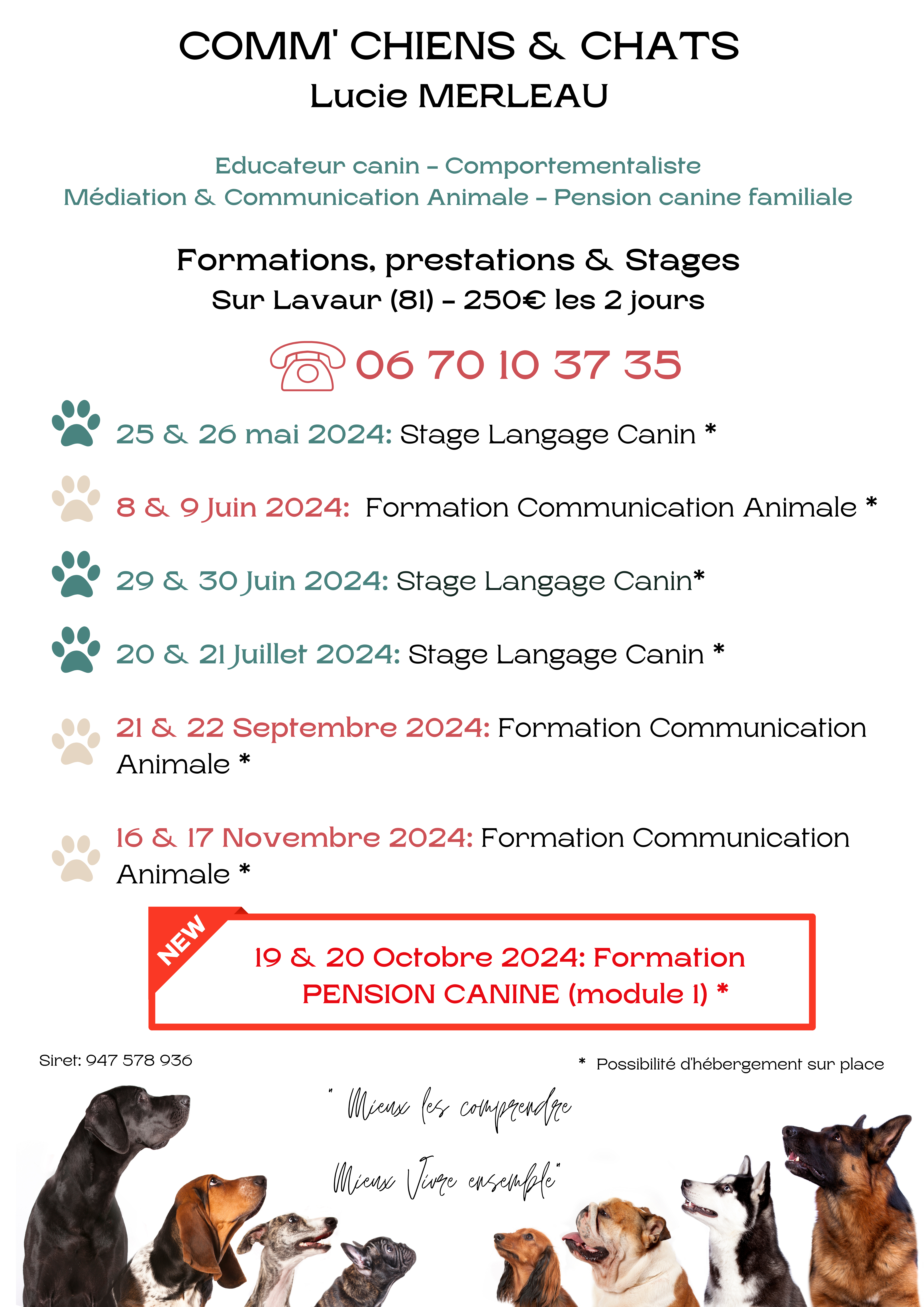 DATES DE FORMATION